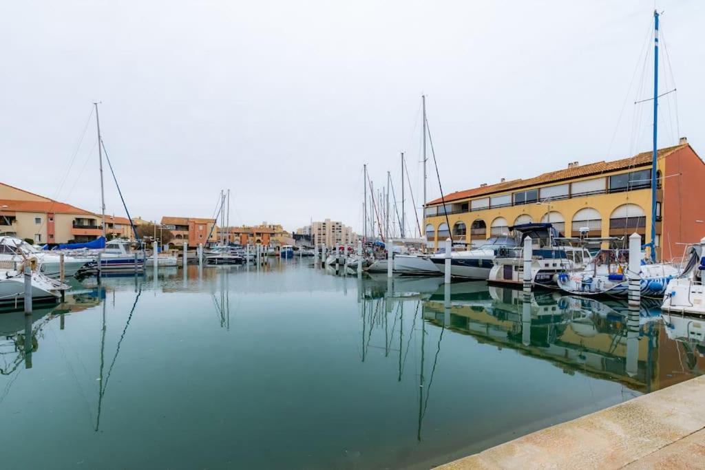 La Perle Du Port * Terrasse * Clim * Mer A 5 Min * Chambre * Carnon-Plage Exteriör bild